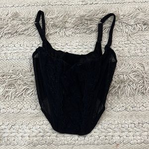 Urban outfitters black lace corset size S